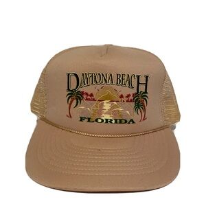 Vintage DAYTONA BEACH FLORIDA Snapback Trucker Hat